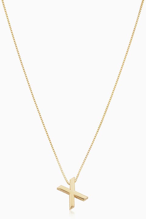 14K Gold Love Letter Initial Necklace