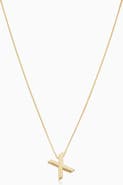 Oradina 14K Gold Love Letter Initial Necklace
