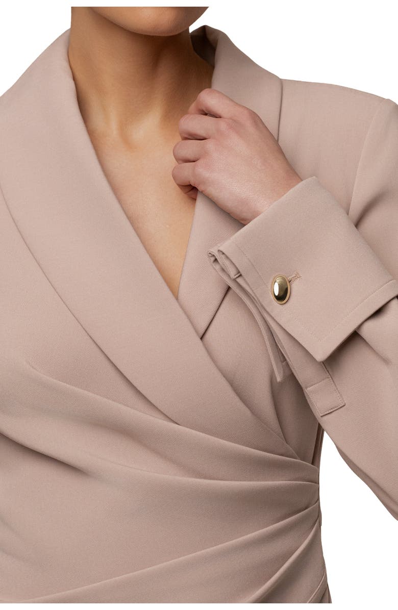 JLUXLABEL Manifest Blazer Midi Dress, Alternate, color, Beige