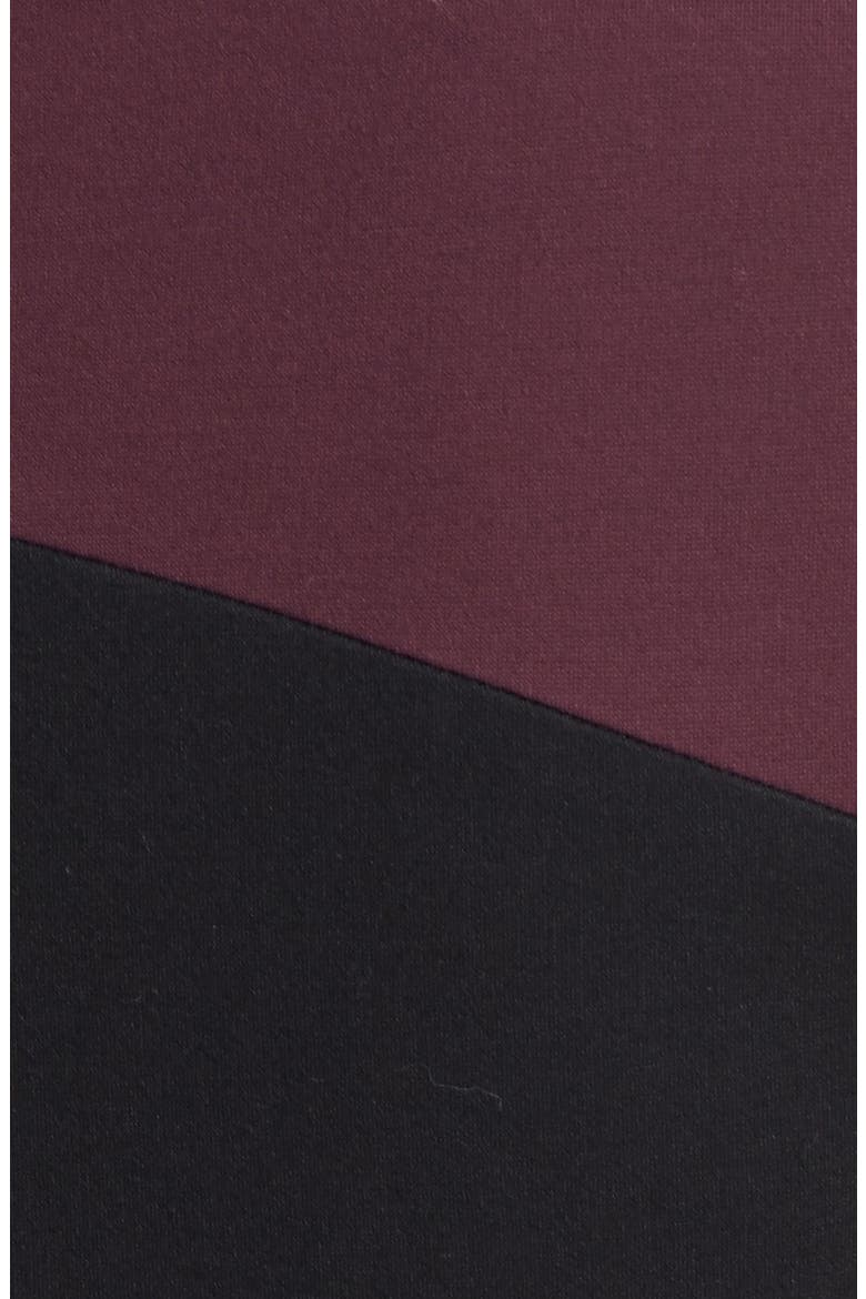 'Wave' Ponte Knit Sheath Dress, Alternate, color, BLACK- BURGUNDY STEM