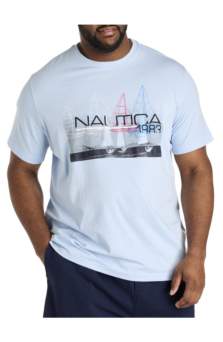 Nautica Big & Tall 1983 Sailing Graphic Tee, Main, color, Skyway