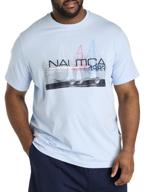 Nautica Mens 1983 Graphic T-shirt In Skyway