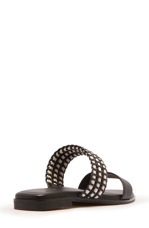 Frankie4 Sloane Slide Sandal In Black Weave