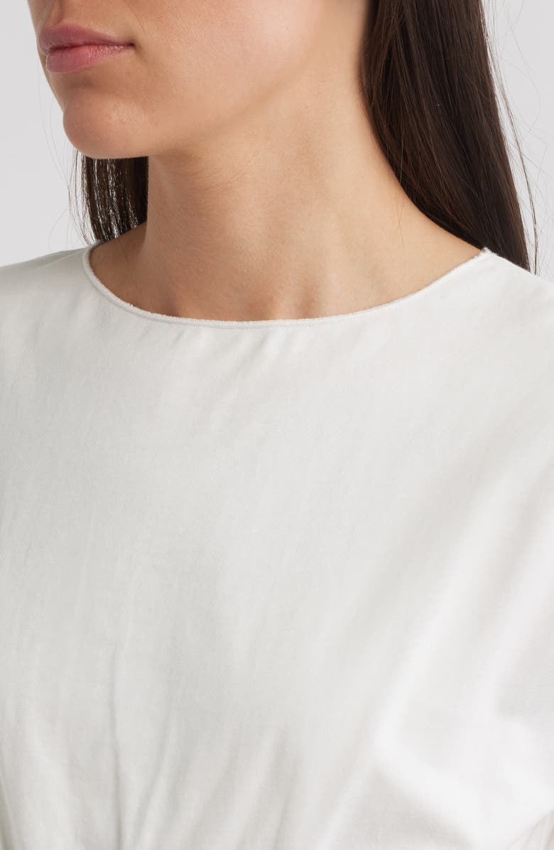 MANGO Smock Waist Cotton Top, Alternate, color,