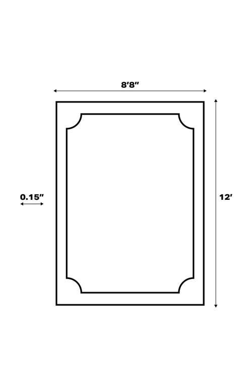Jonathan Y Miles Modern Minimalist Radius Corner Solid Indoor/outdoor Shaped Area Rug In Gray