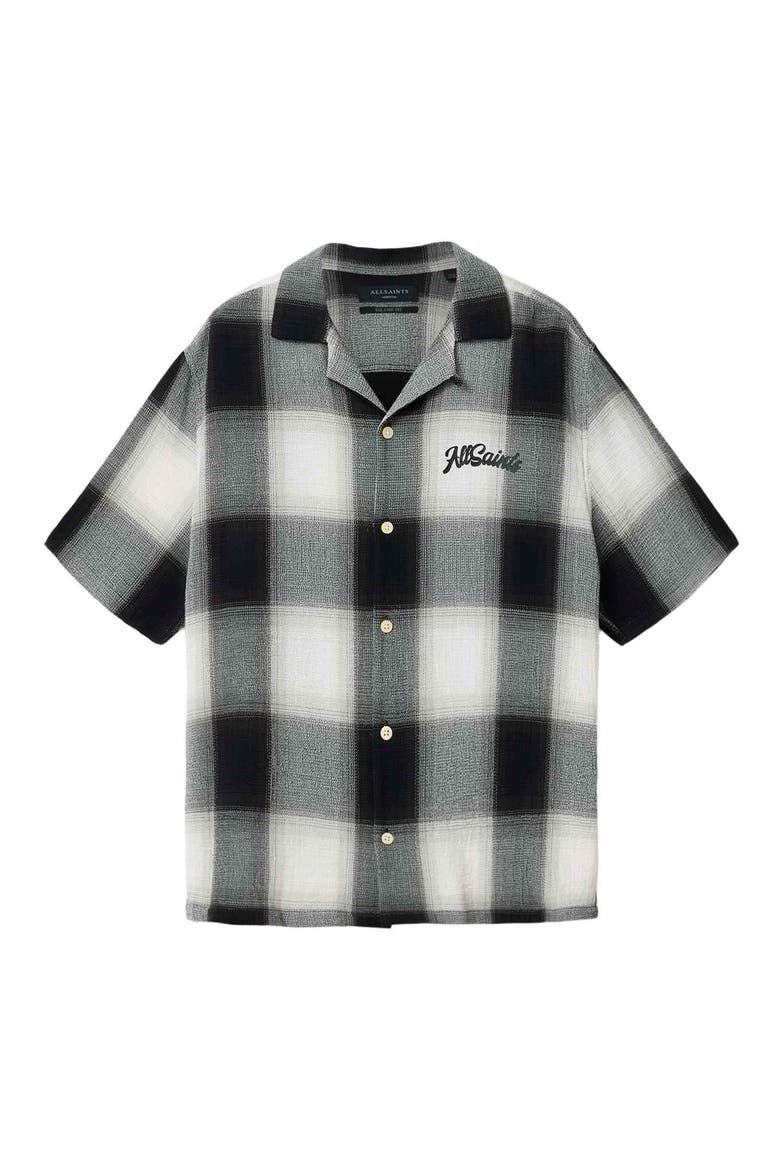 Fade Out Plaid Camp Shirt, Alternate, color, WHISPER GREY
