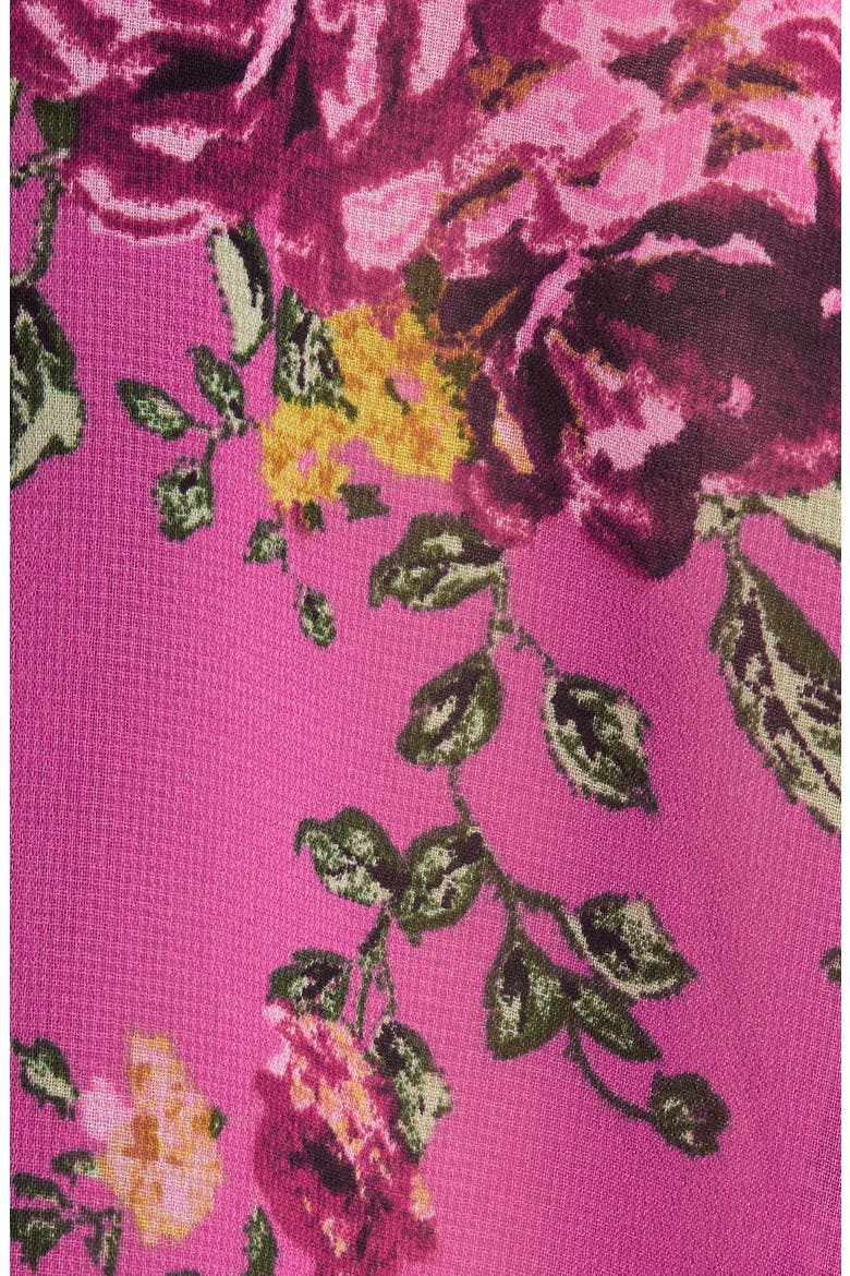Liza Long Sleeve Smocked Peplum Top, Alternate, color, MAGENTA FLORAL