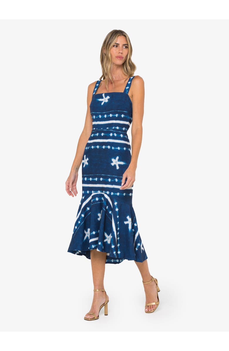 JBQ Natasha Dress, Alternate, color, Indigo Shibori