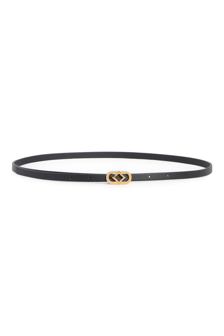 Leather Belt, Main, color, BLACK