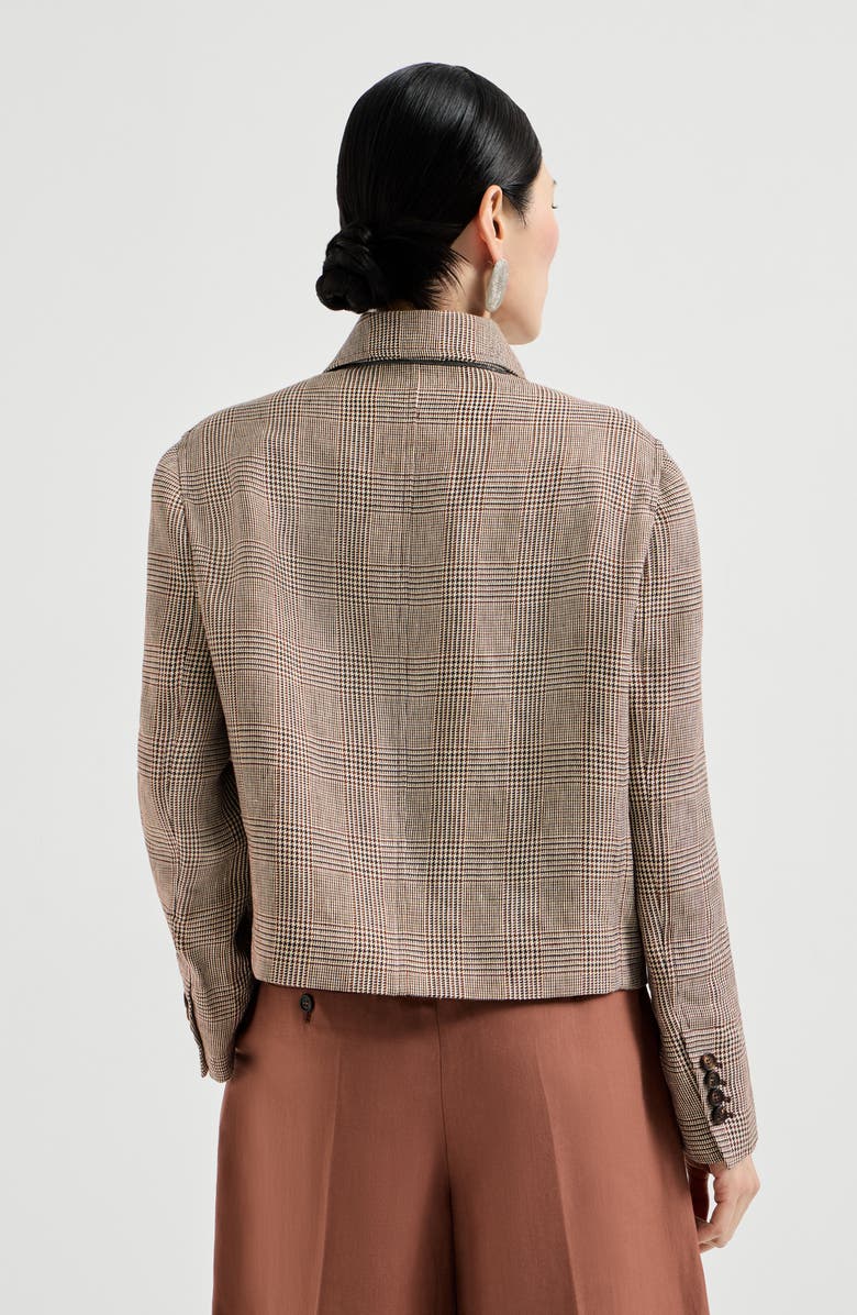 Brunello Cucinelli Prince of Wales blazer, Alternate, color, Light Brown