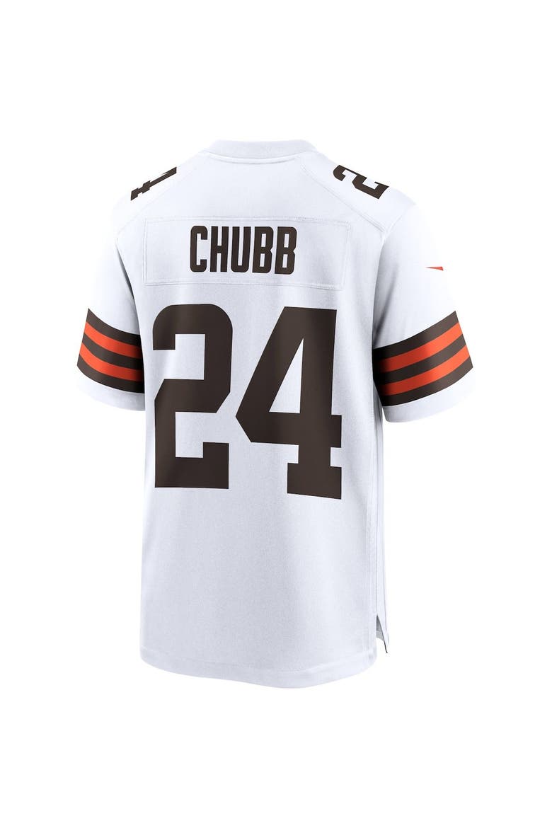 Men's Nike Nick Chubb White Cleveland Browns Game Jersey, Alternate, color, WHITE