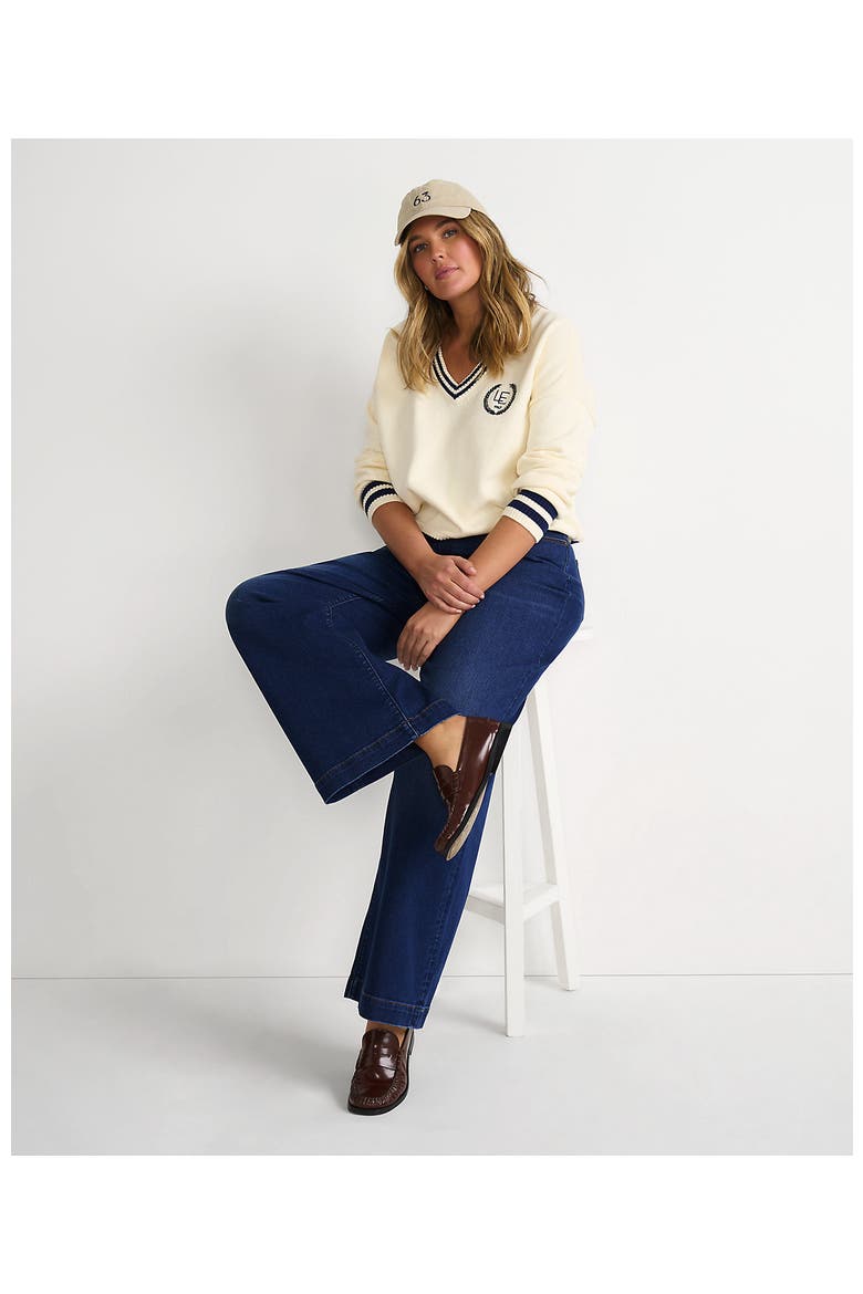Recover High Rise Wide Leg Blue Jeans, Alternate, color, Royal Indigo