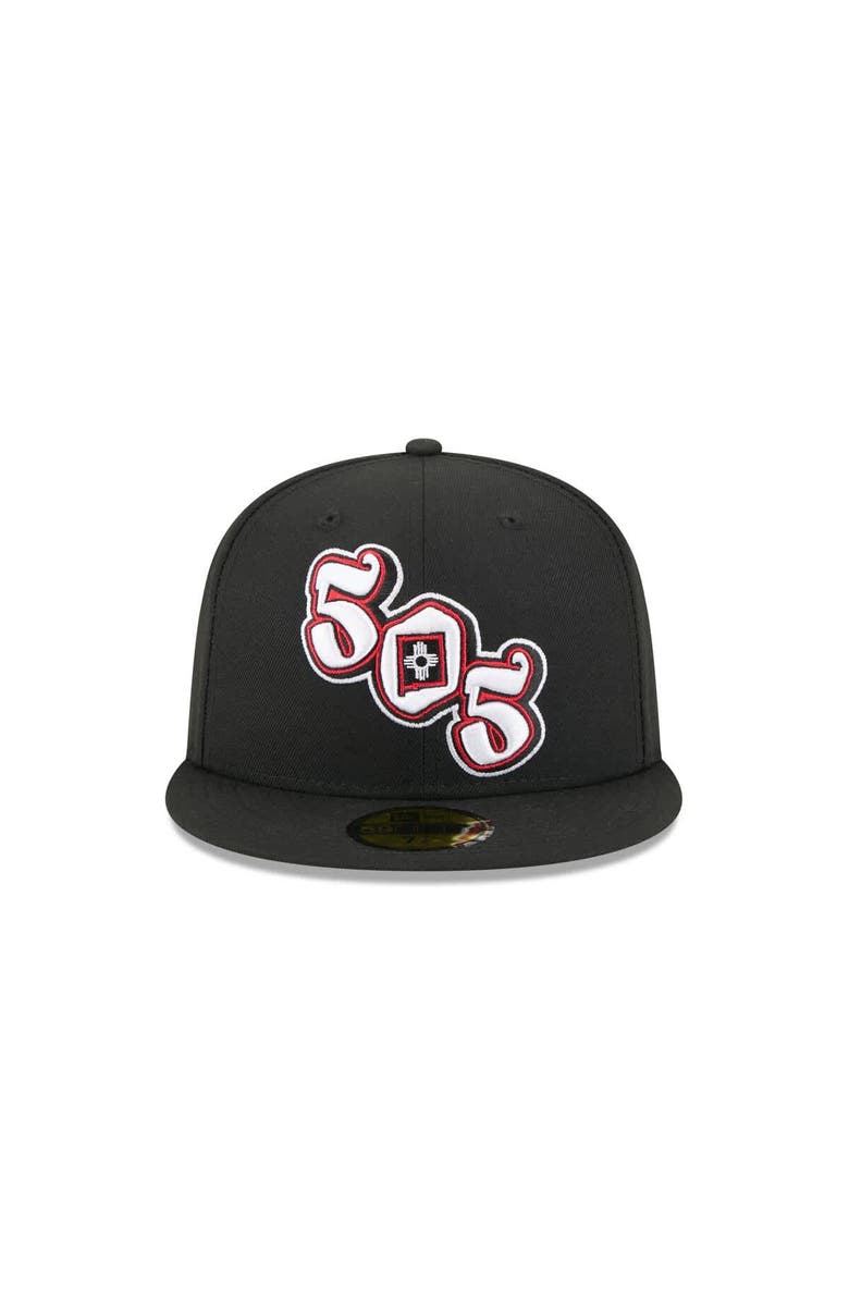 New Era Men's New Era  Black Albuquerque Isotopes Theme Nights 59FIFTY Fitted Hat, Alternate, color, 
