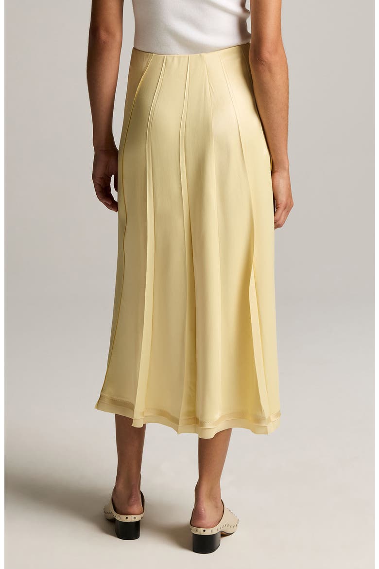 Creased Pleat Raw Hem Maxi Dress, Alternate, color, SUN PETAL