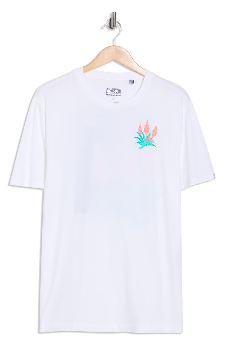 Original Penguin Flower Graphic T-Shirt, Alternate, color, Bright White