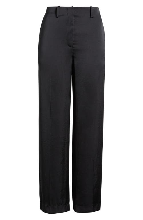 Theory Clean Waist Straight Leg Pants In Black