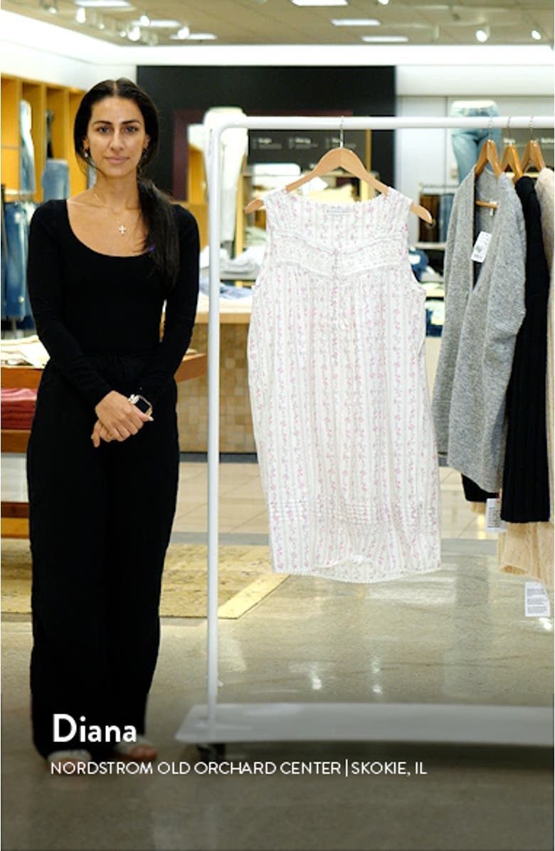 Lace Trim Cotton Chemise, sales video thumbnail