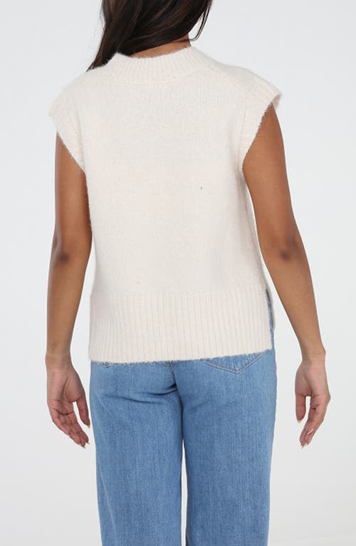 Rain And Rose V-neck Sweater Vest In White
