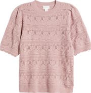 Caslon® Mixed Stitch Sweater