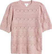 Caslon® Mixed Stitch Sweater