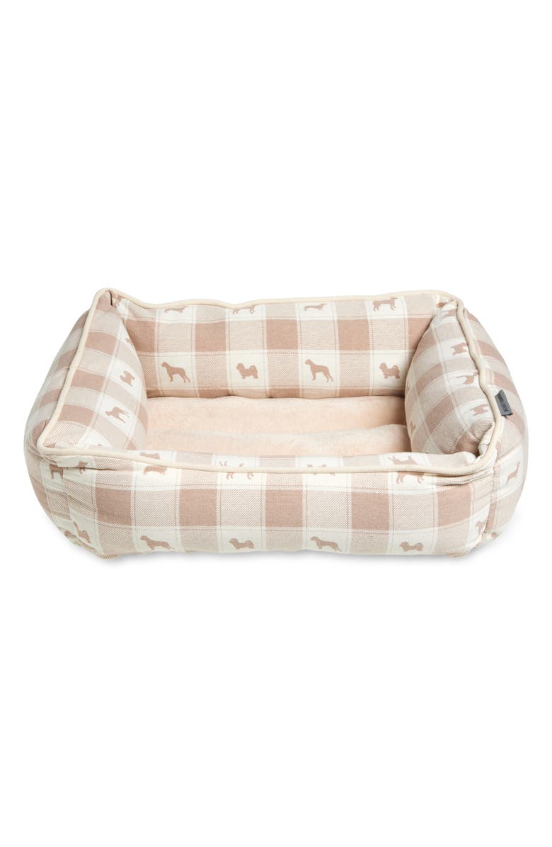 Precious Tails Paws & Decor Cuddler Plaid Pet Bed, Main, color, 