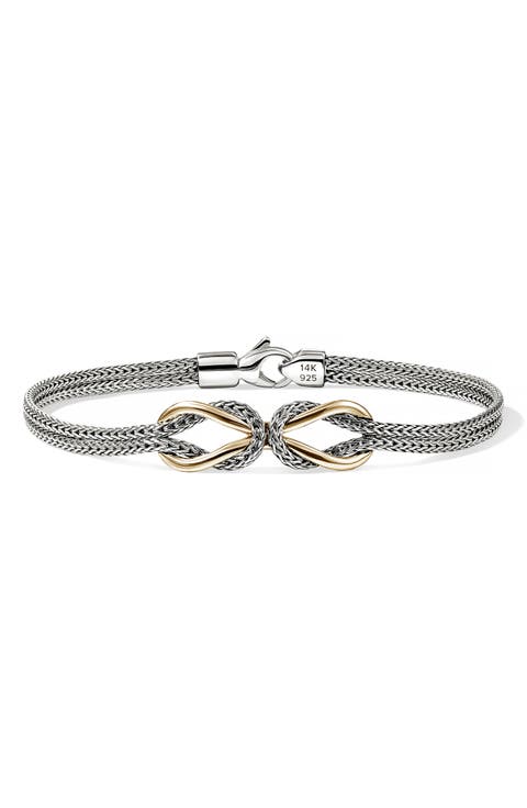 Infinite Love Knot 14k Gold & Sterling Silver Bracelet