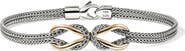 John Hardy Infinite Love Knot 14k Gold & Sterling Silver Bracelet