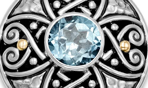 Samuel B. Round Filigree Pendant In Blue