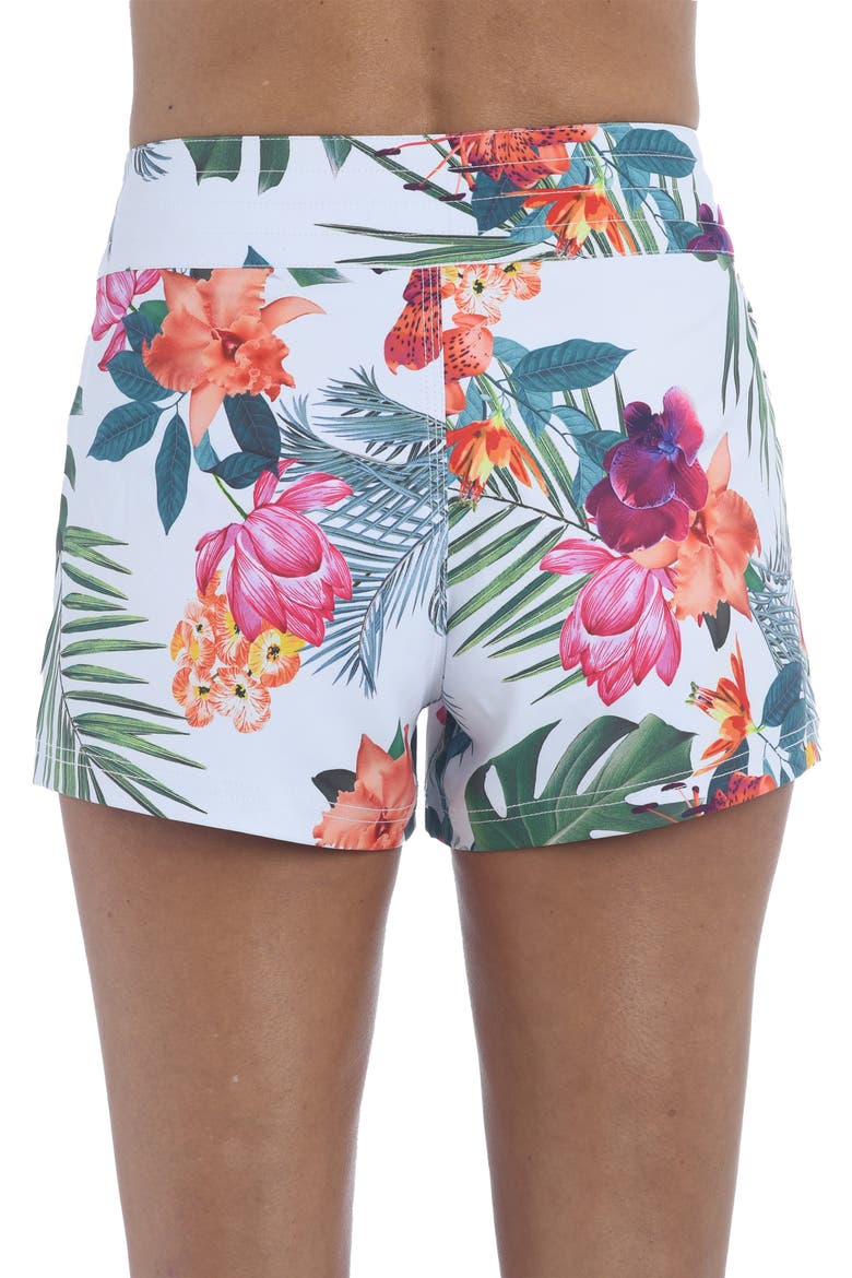 Tropicalia Floral Board Shorts, Alternate, color, WHITE
