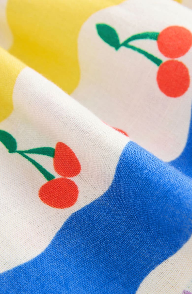 NEXT Kids' Cotton & Linen Button-Up Dress, Alternate, color, Red