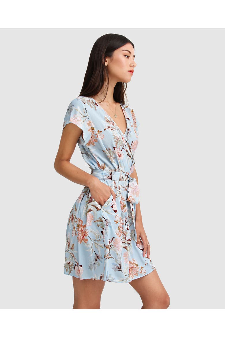 I'm The Star Wrap Dress, Alternate, color, blue