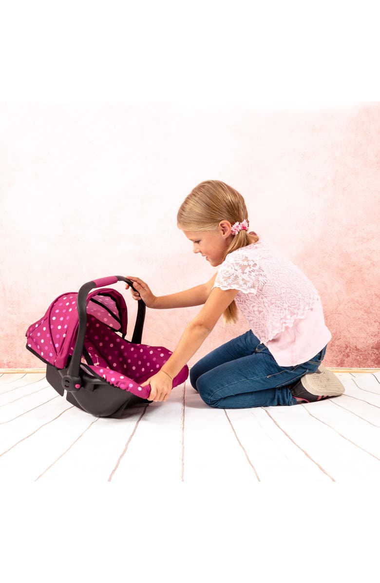 Bayer Design Baby Doll Deluxe Car Seat With Canopy, Alternate, color, Pink