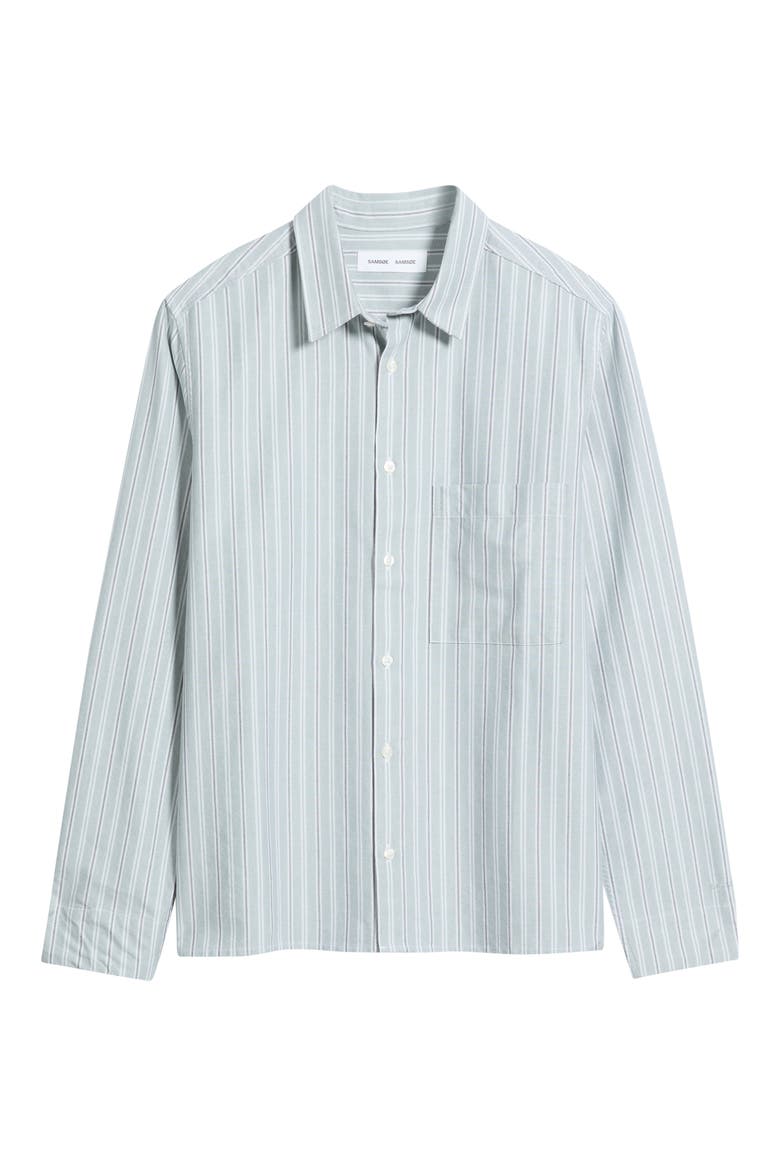 Saryan Organic Cotton Button-Up Shirt, Alternate, color, STORMY SEA ST.