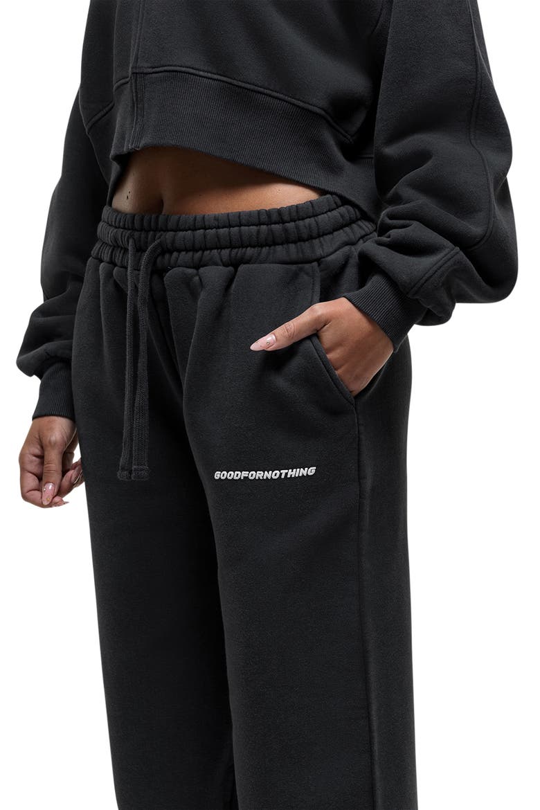 Vintage Black Relaxed Joggers, Alternate, color, Black