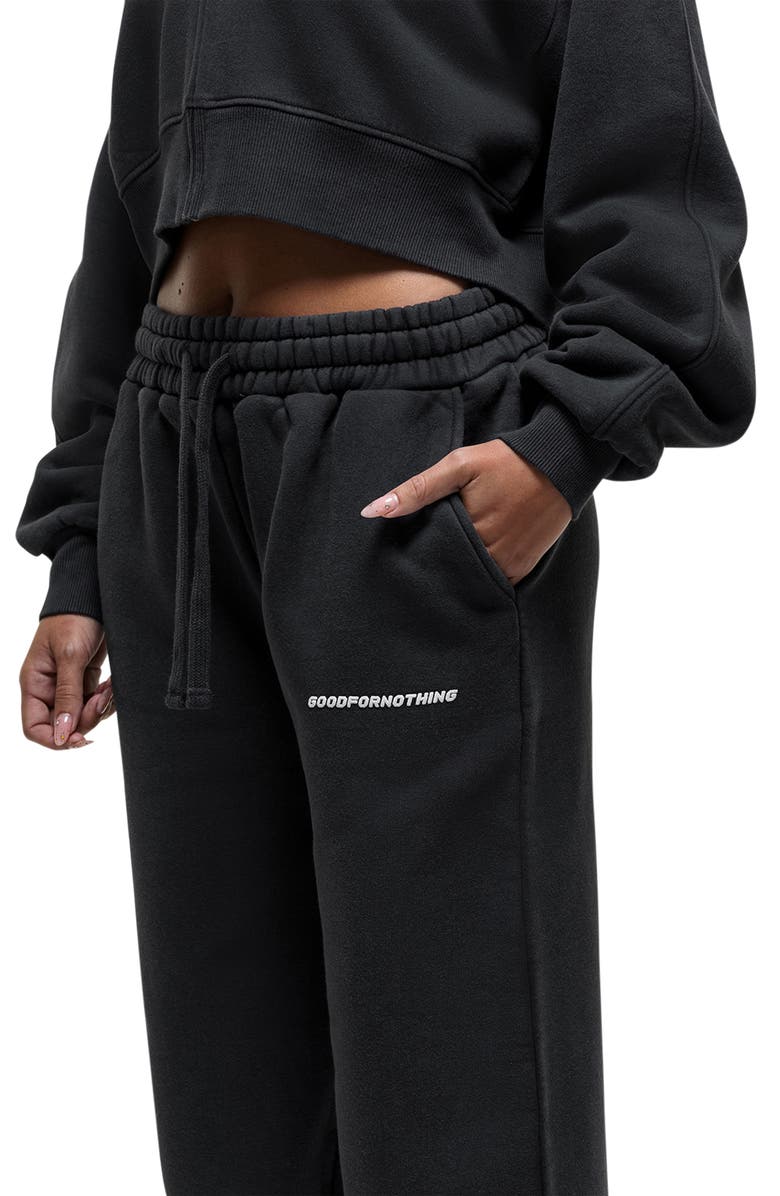 Good For Nothing Vintage Black Relaxed Joggers, Alternate, color, Black