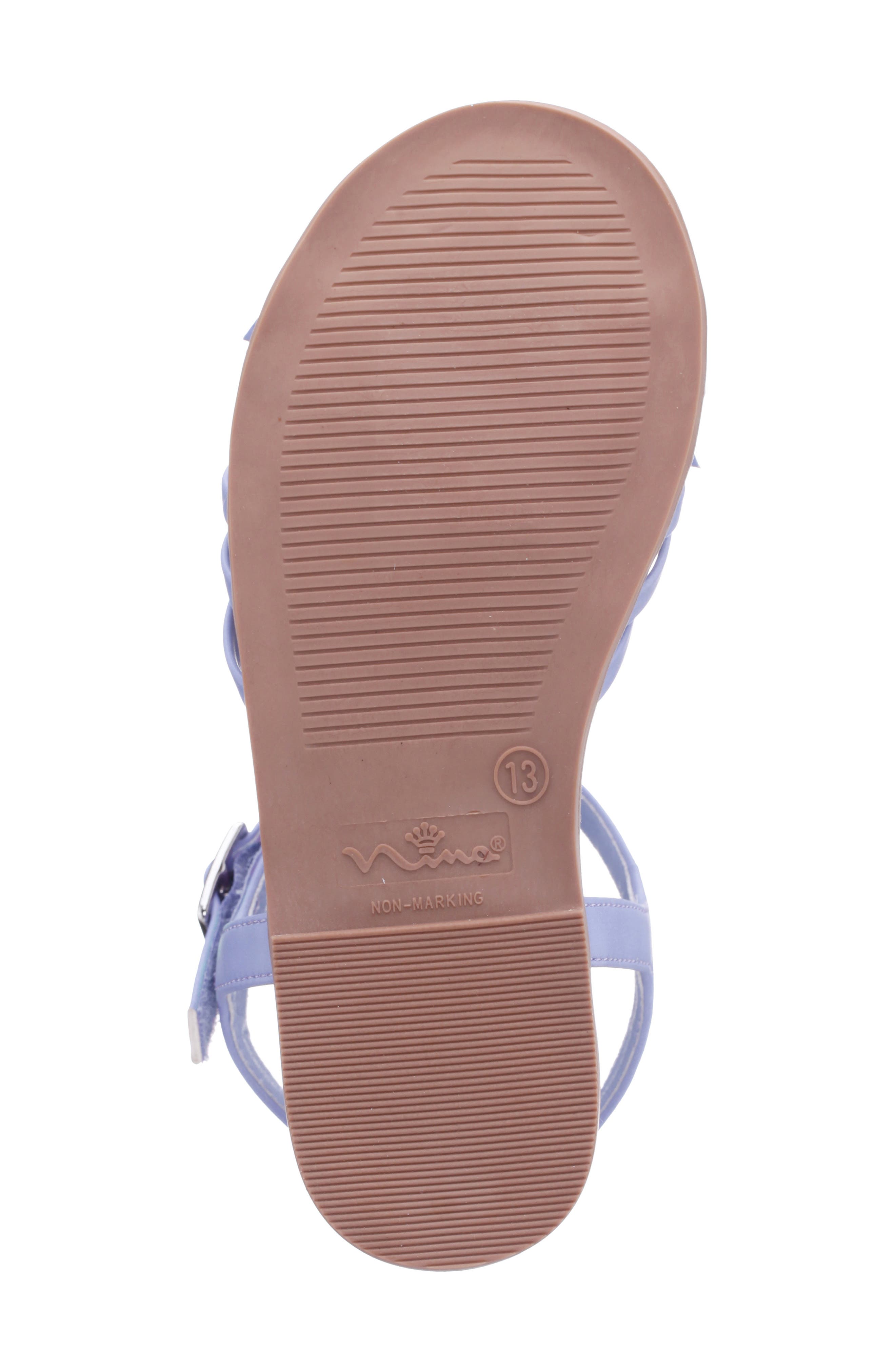 Kids' Alisia Espradille Ankle Strap Sandal, Alternate, color, BLUE SMOOTH