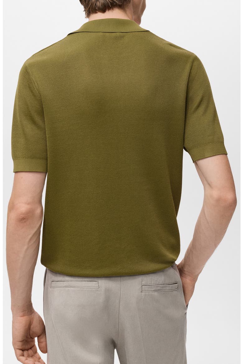 Johnny Collar Ribbed Polo Sweater, Alternate, color, GREEN