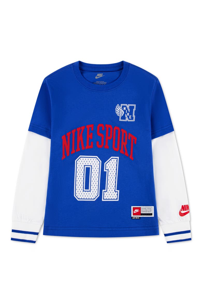 Kids' Multisport Midtown Long Sleeve Graphic Tee, Main, color, GAME ROYAL
