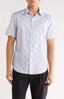 Bugatchi Orson Comfort Stretch Short Sleeve Shirt