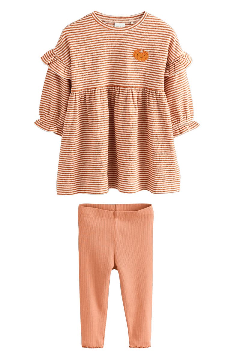 NEXT Kids' Crinkle Dress & Leggings Set, Main, color,