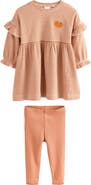 NEXT Kids' Crinkle Dress & Leggings Set