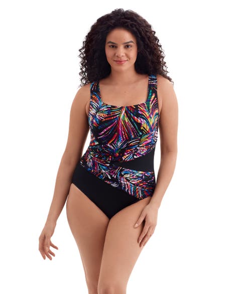 Wrap Sash Tank Long Torso One-Piece Swimsuit