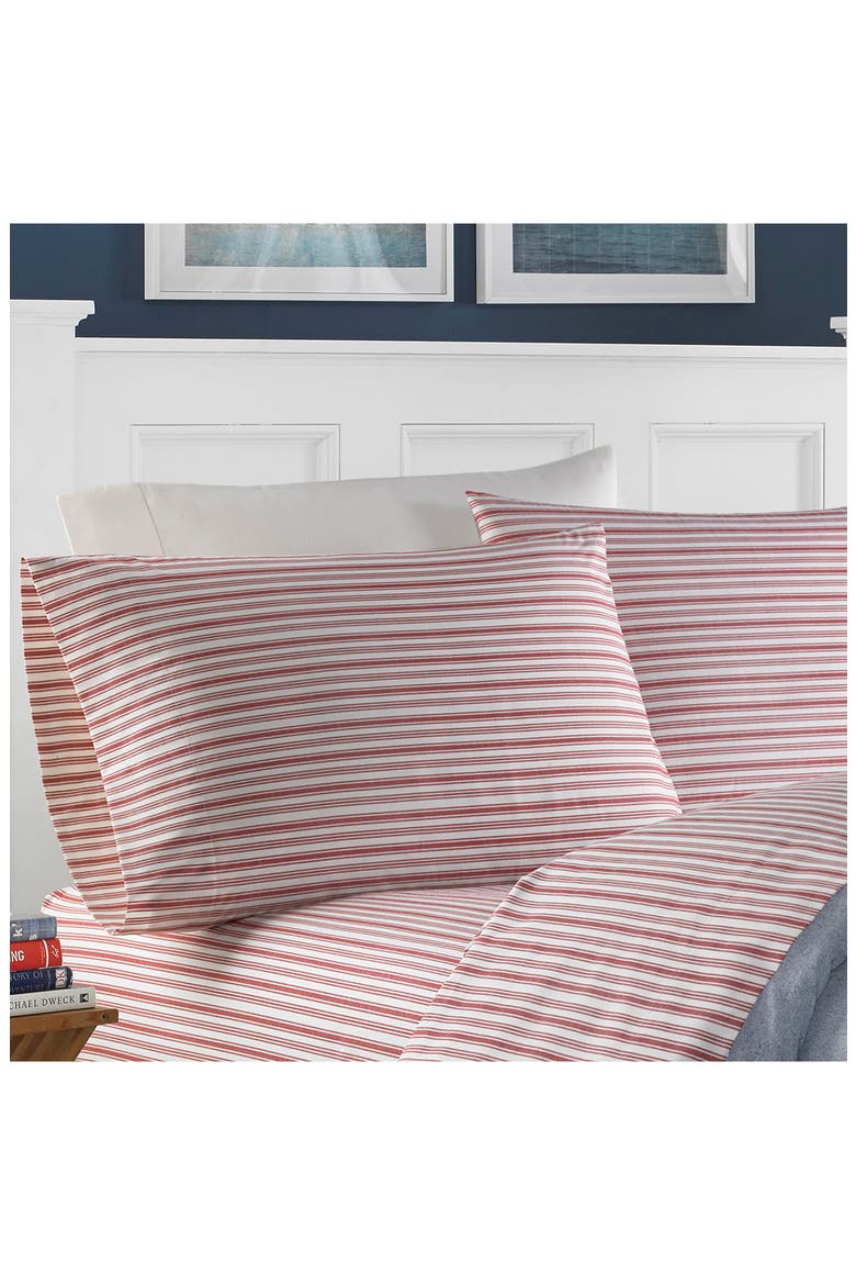 'Coleridge' Cotton Sheet Set, Alternate, color, RED