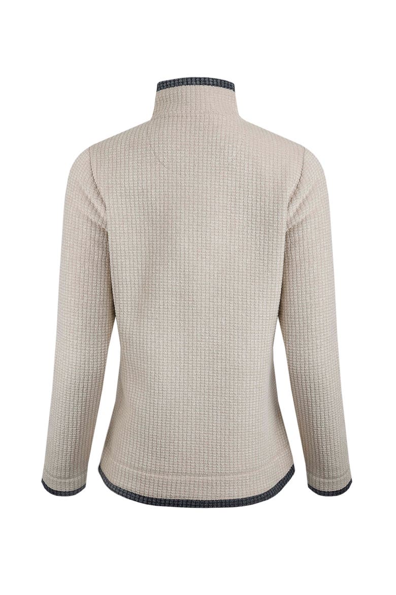 Beye 1/4 Zip Grid Fleece, Alternate, color, Ecru