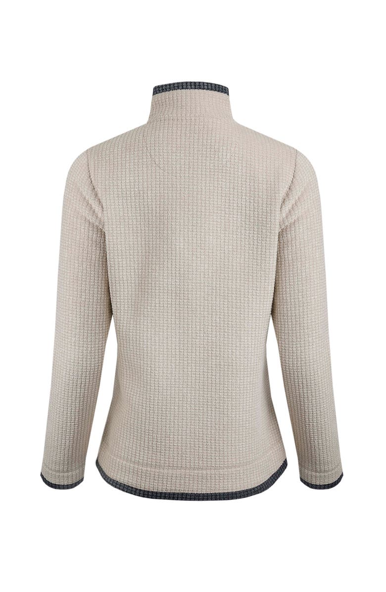 Weird Fish Beye 1/4 Zip Grid Fleece, Alternate, color, Ecru