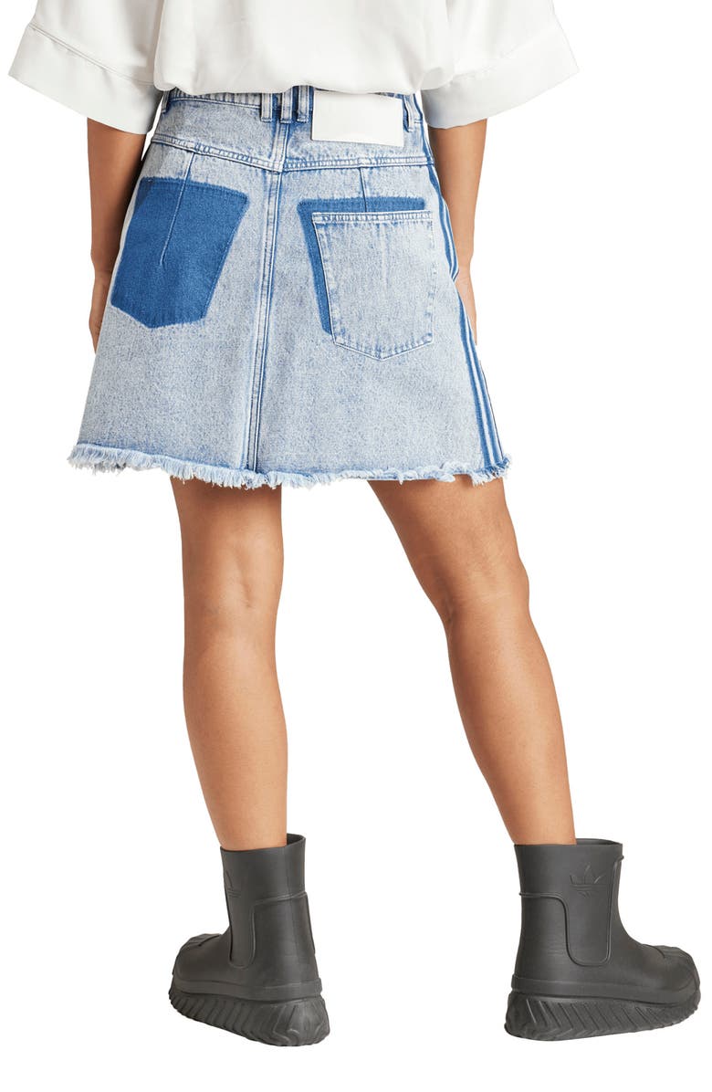 adidas x KSENIASCHNAIDER Fray Hem Denim Skirt, Alternate, color,