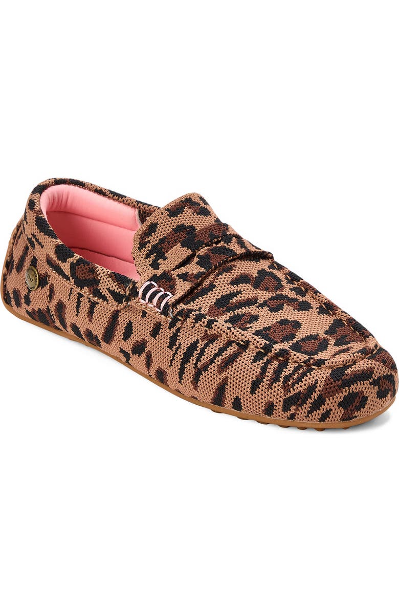 DEARFOAMS Hazel Sport Knit Driving Loafer, Main, color, Leopard