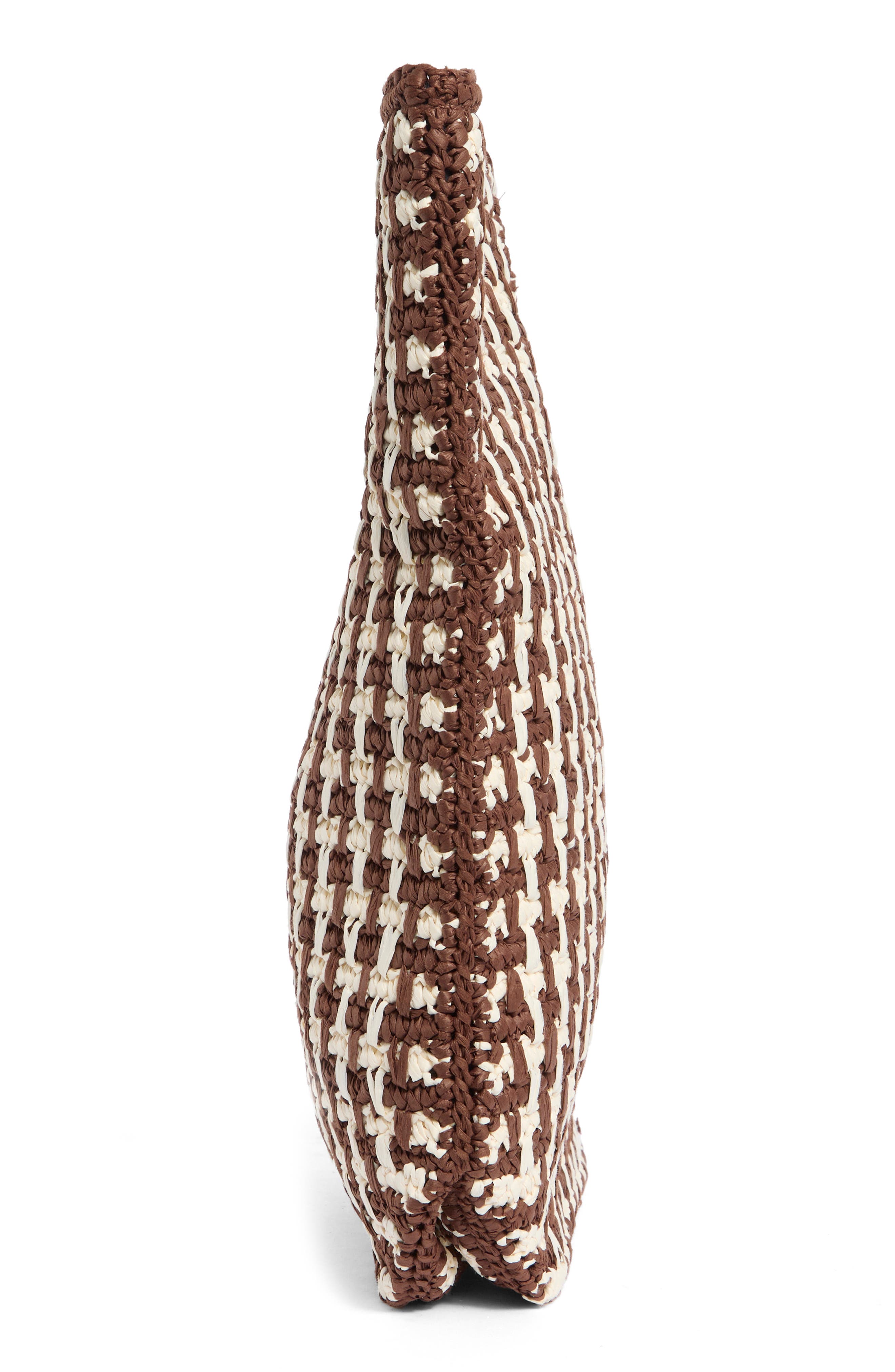 A.L.C. Rori Woven Straw Tote Bag, Alternate, color, Chocolate/ Ivory