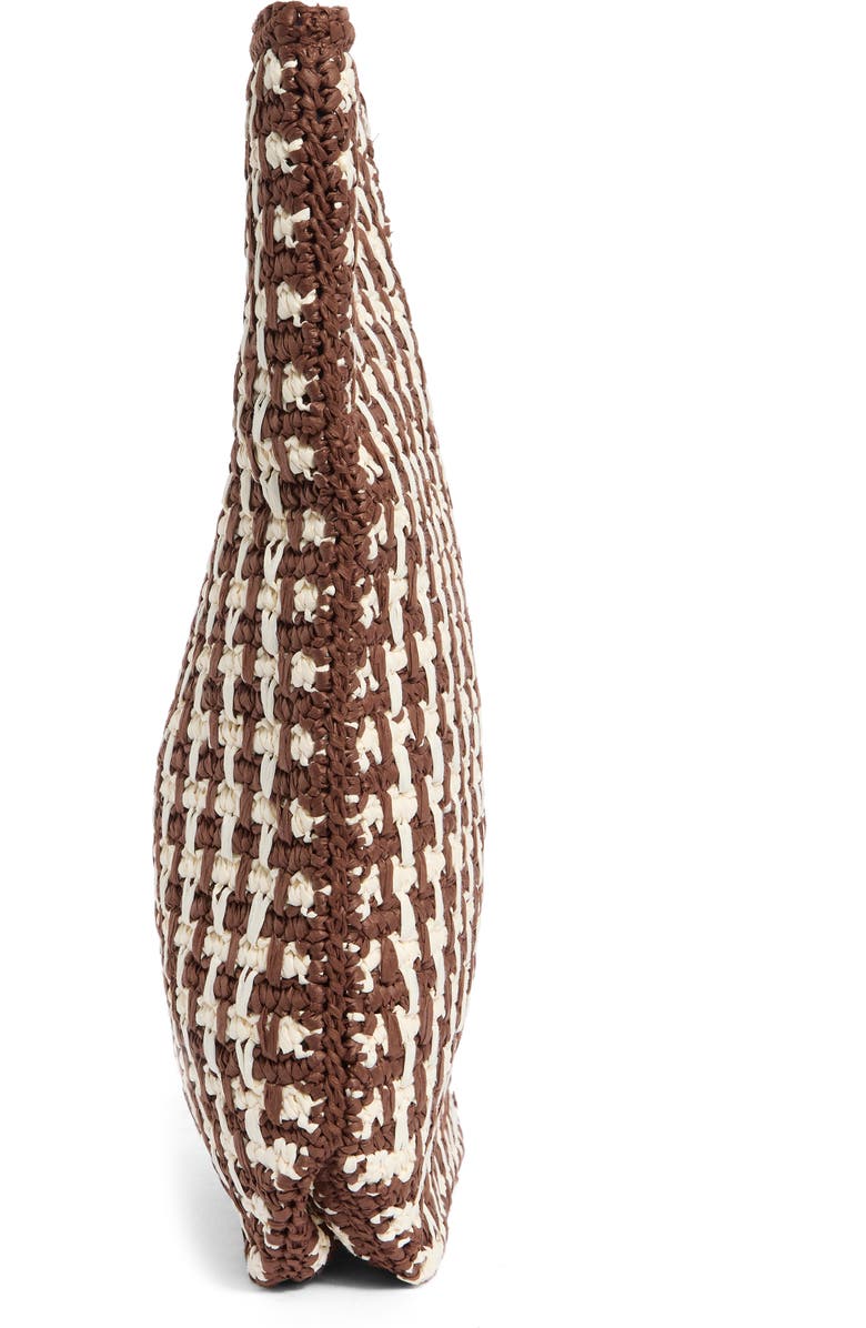 A.L.C. Rori Woven Straw Tote Bag, Alternate, color, Chocolate/ Ivory