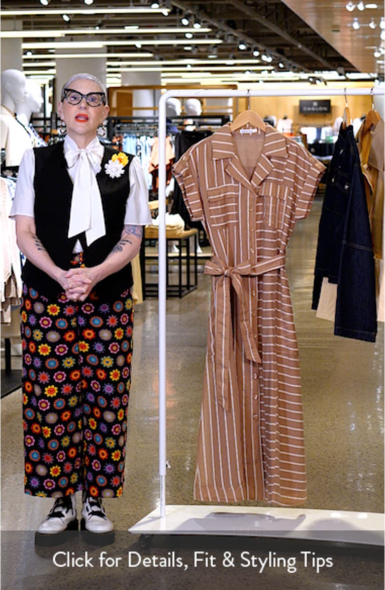 Portia Stripe Maxi Shirtdress, sales video thumbnail